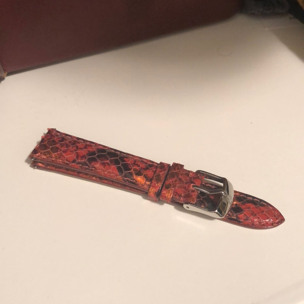 Burnt Orange Michele Watch Strap